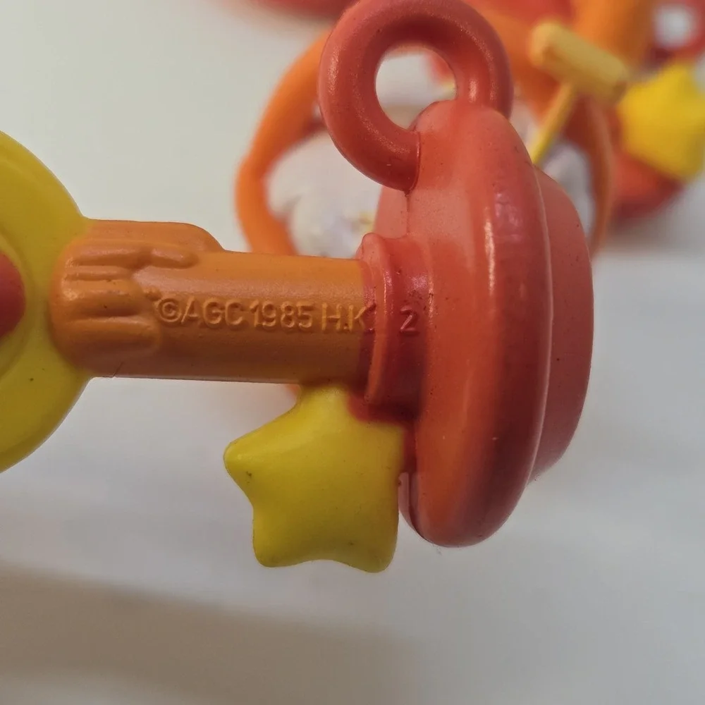 Vintage 80s Kenner Care Bears Posable Accessory‎ Lot 5 Pc 4 Candlestick & Bucket